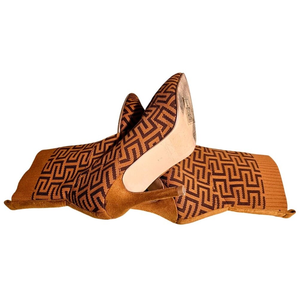 CATHERINE Catherine Malandrino Geometric Patterned Knit Stiletto Sock Boots Wome - Picture 5 of 10